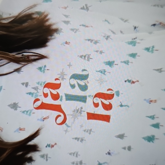 NWT Honeydew Star Seeker Brushed Jersey Pajamas w Fa la la, Trees, Skiers. Large - Picture 10 of 13